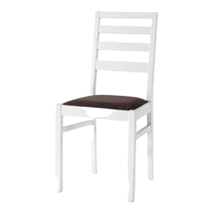 Set 2 sedie in legno massello imbottita bianco 42,5x37,5x90 (681) - Mobili 2G