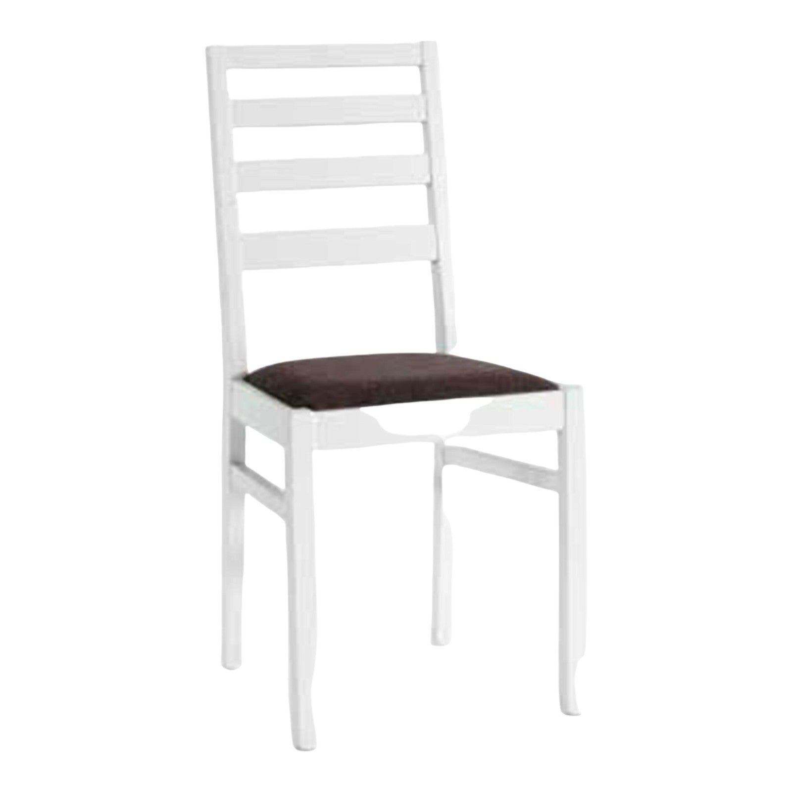 Set 2 sedie in legno massello imbottita bianco 42,5x37,5x90 (681) - Mobili 2G