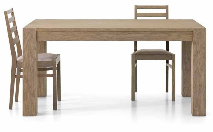 Set 2 sedie in legno massello imbottita rovere seppia 42,5x37,5x90 (641) - Mobili 2G