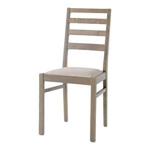 Set 2 sedie in legno massello imbottita rovere seppia 42,5x37,5x90 (641) - Mobili 2G