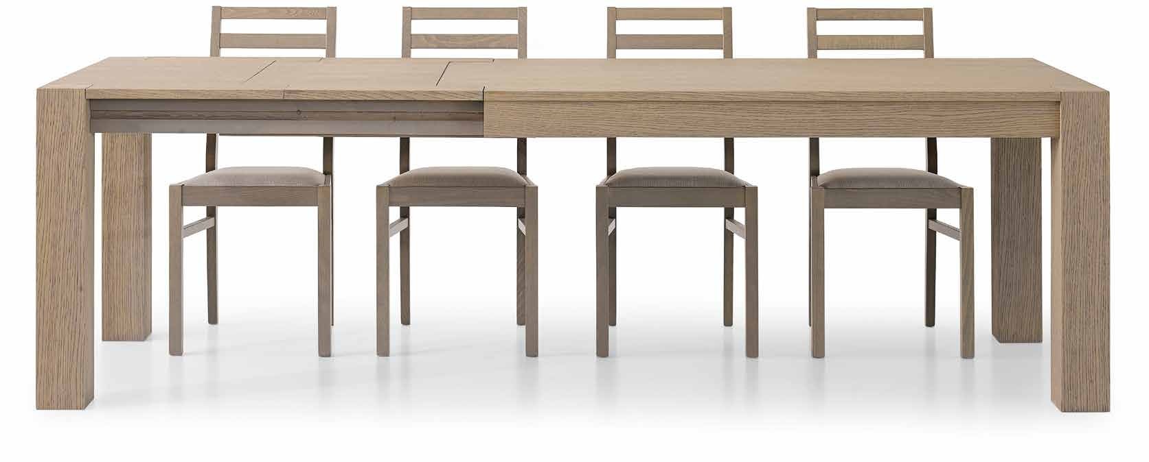 Set 2 sedie in legno massello imbottita rovere seppia 42,5x37,5x90 (641) - Mobili 2G