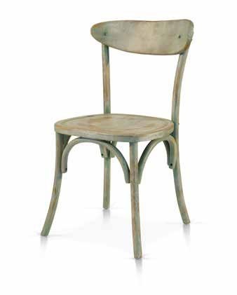 Set 2 sedie in legno verde consumato effetto shabby 44x42x86 - Mobili 2G