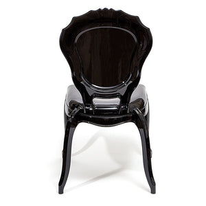 Set 2 sedie in polipropilene nero lucido victoria ghost