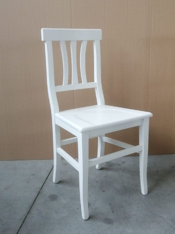 set 2 sedie legno bianco shabby chic seduta legno - Mobili 2G