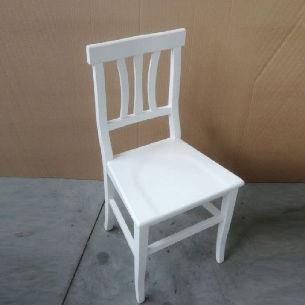 set 2 sedie legno bianco shabby chic seduta legno - Mobili 2G