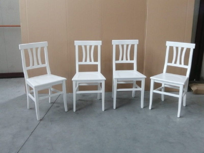 set 2 sedie legno bianco shabby chic seduta legno - Mobili 2G