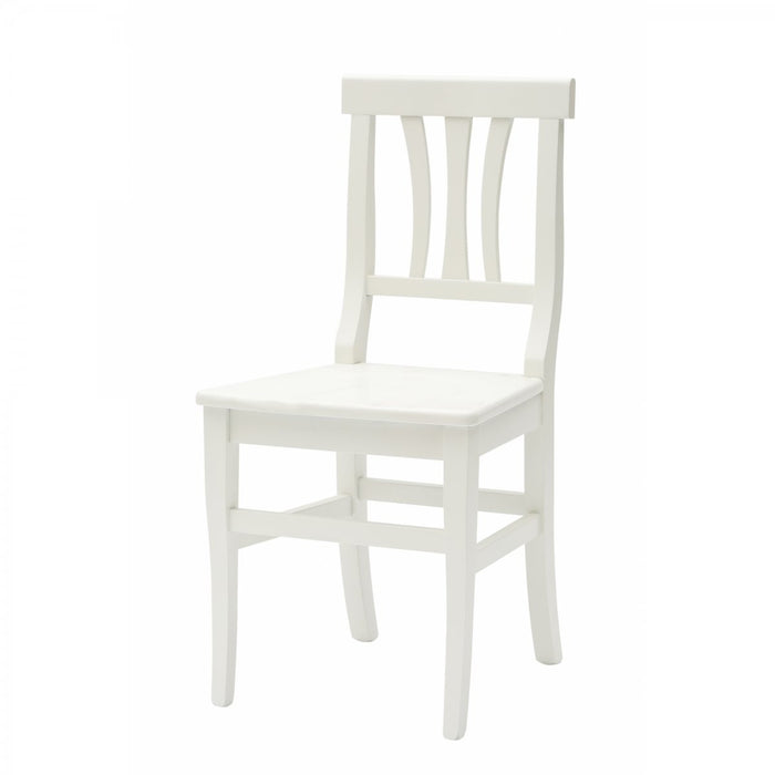 set 2 sedie legno bianco shabby chic seduta legno - Mobili 2G