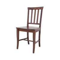 Set 2 sedie legno classiche noce seduta legno 43x44x93 - Mobili 2G