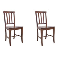 Set 2 sedie legno classiche noce seduta legno 43x44x93 - Mobili 2G