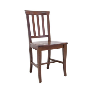 Set 2 sedie legno classiche noce seduta legno 43x44x93 - Mobili 2G