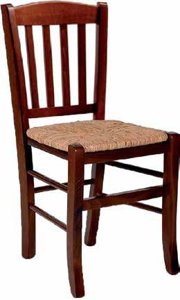 Set 2 sedie legno classiche noce seduta paglia 42x42x88 - Mobili 2G