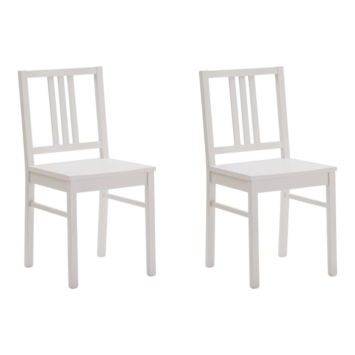 Set 2 sedie legno shabby bianco seduta legno l.43 h.87 p.48 - Mobili 2G