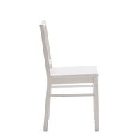 Set 2 sedie legno shabby bianco seduta legno l.43 h.87 p.48 - Mobili 2G