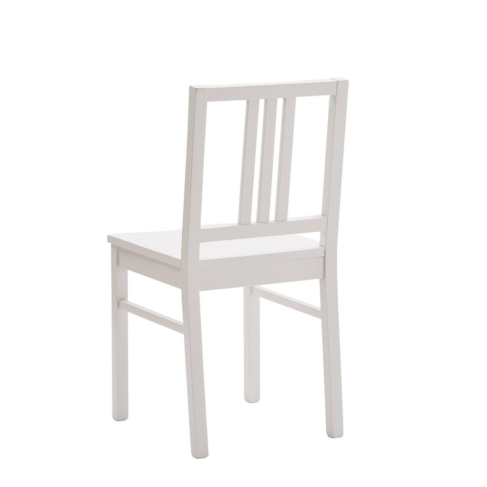 Set 2 sedie legno shabby bianco seduta legno l.43 h.87 p.48 - Mobili 2G