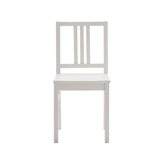 Set 2 sedie legno shabby bianco seduta legno l.43 h.87 p.48 - Mobili 2G