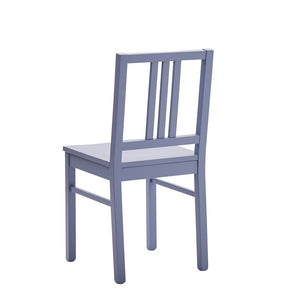 Set 2 sedie legno shabby blu seduta legno l.43 h.87 p.48 - Mobili 2G