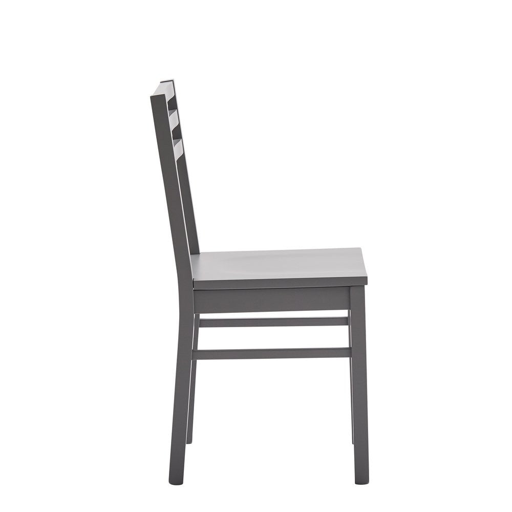 Set 2 sedie legno shabby grigio seduta legno l.43 h.87 p.48