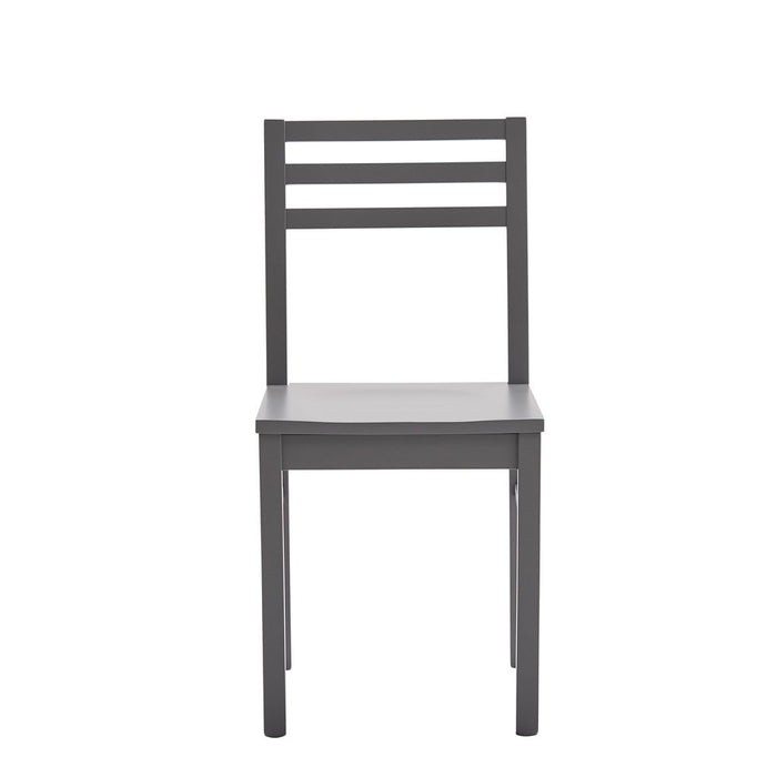 Set 2 sedie legno shabby grigio seduta legno l.43 h.87 p.48