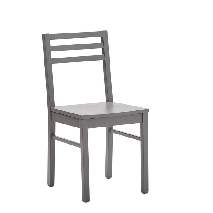 Set 2 sedie legno shabby grigio seduta legno l.43 h.87 p.48