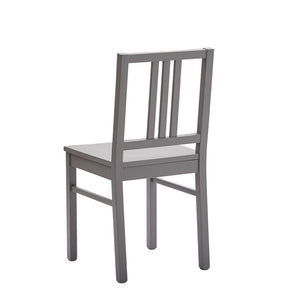 Set 2 sedie legno shabby grigio seduta legno l.43 h.87 p.48 - Mobili 2G