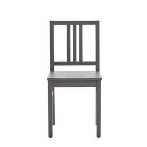 Set 2 sedie legno shabby grigio seduta legno l.43 h.87 p.48 - Mobili 2G