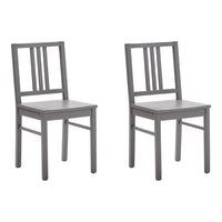 Set 2 sedie legno shabby grigio seduta legno l.43 h.87 p.48 - Mobili 2G