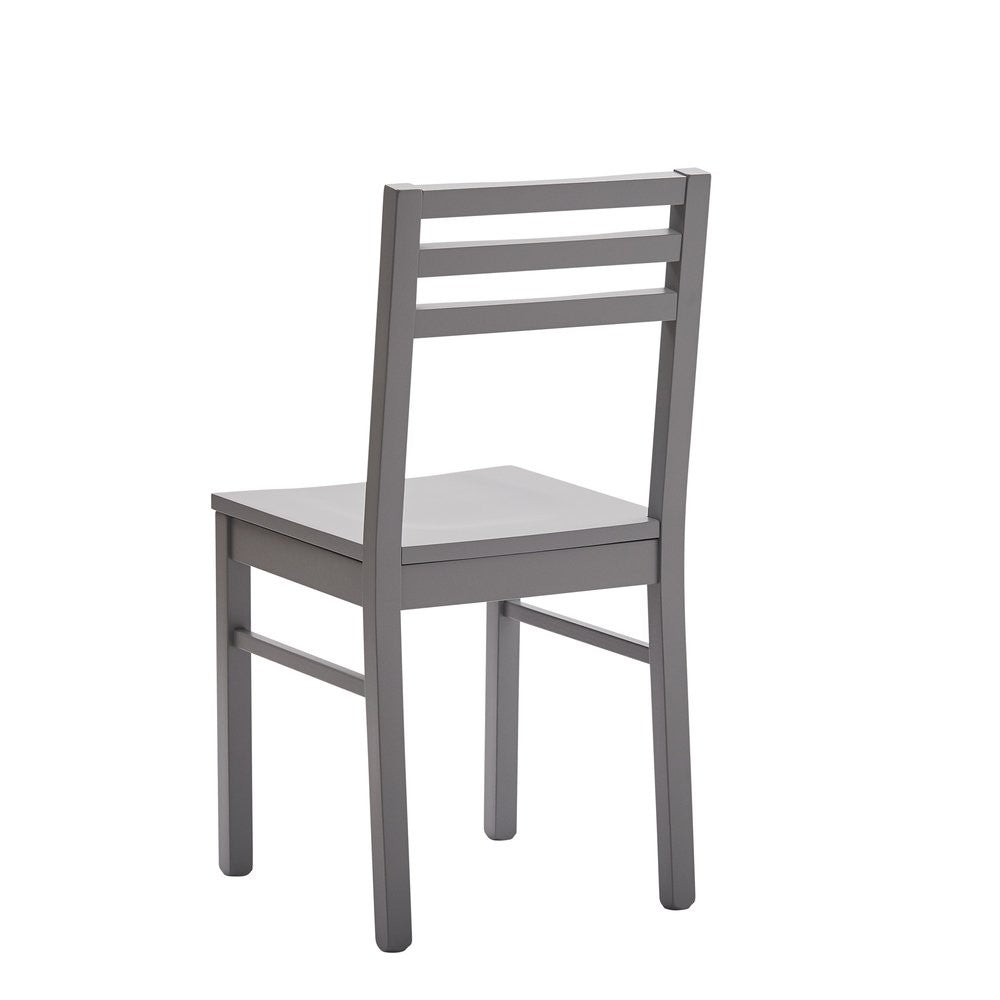 Set 2 sedie legno shabby grigio seduta legno l.43 h.87 p.48