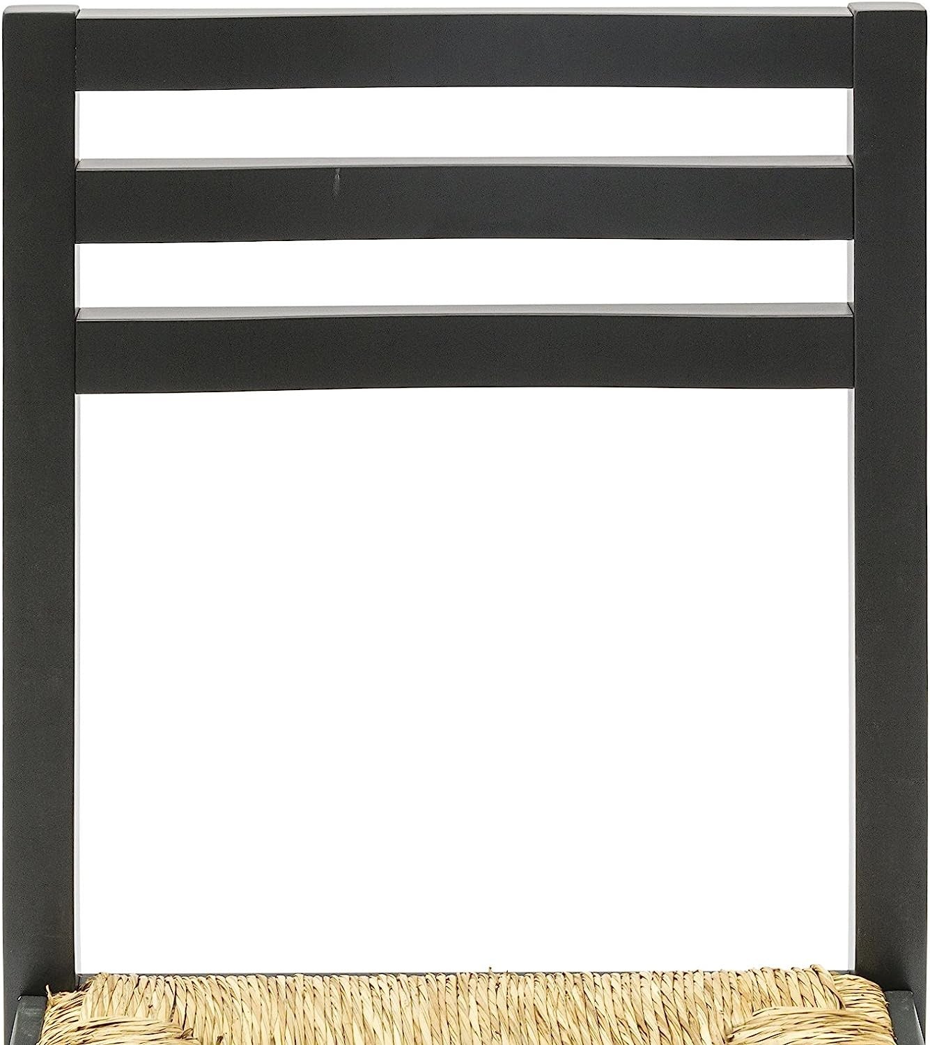 Set 2 sedie legno shabby nero seduta legno l.43 h.87 p.48 - Mobili 2G