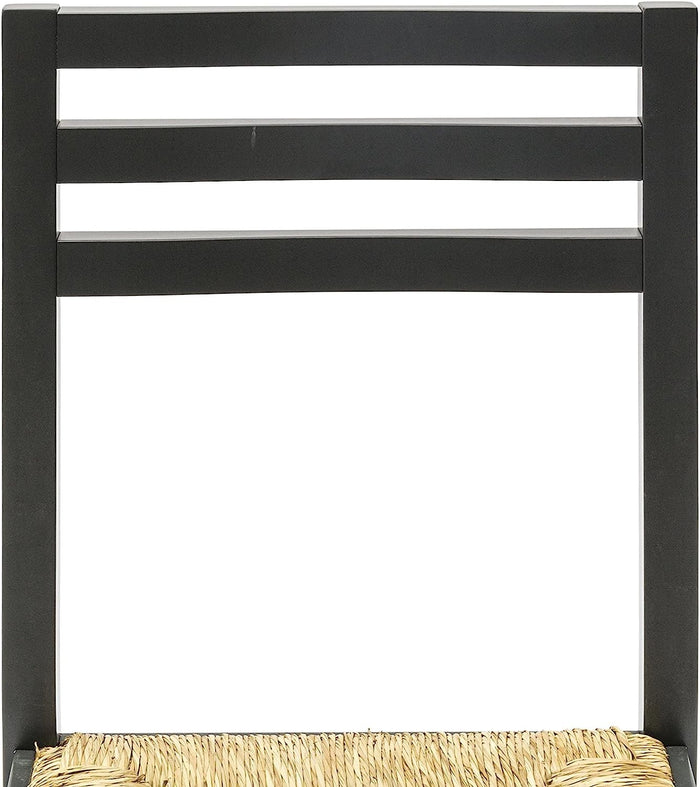 Set 2 sedie legno shabby nero seduta legno l.43 h.87 p.48 - Mobili 2G