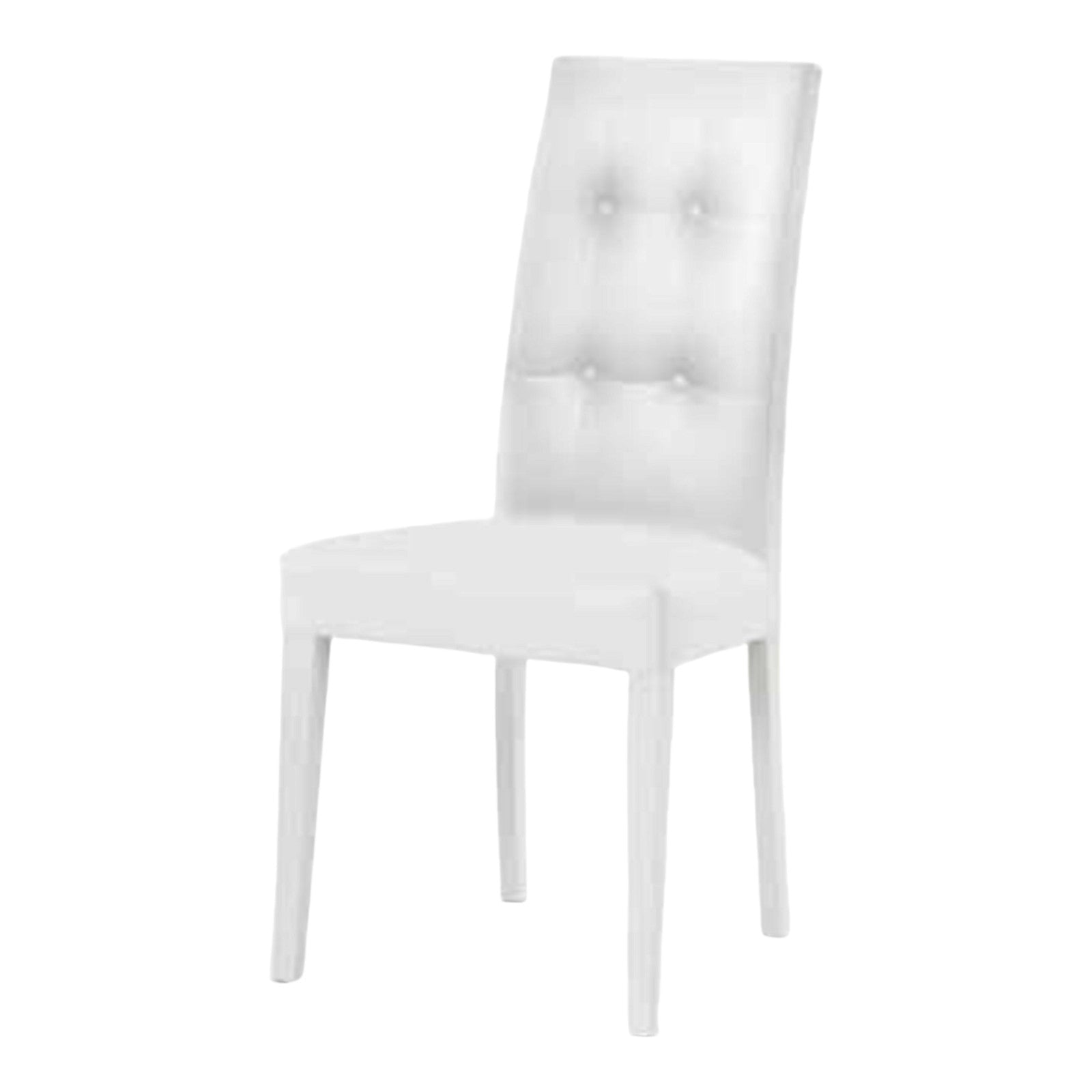 Set 2 sedie moderne in ecopelle 4 bottoni bianco (678) - Mobili 2G