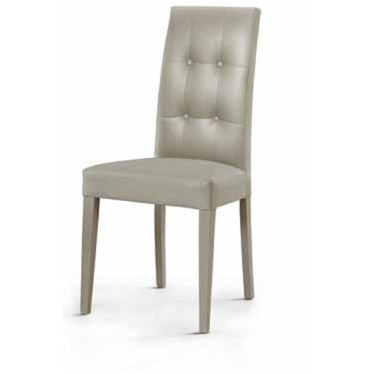Set 2 sedie moderne in ecopelle 4 bottoni grigio (675) - Mobili 2G