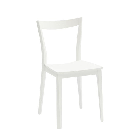 Set 2 sedie moderne legno bianco seduta legno 40x37x81