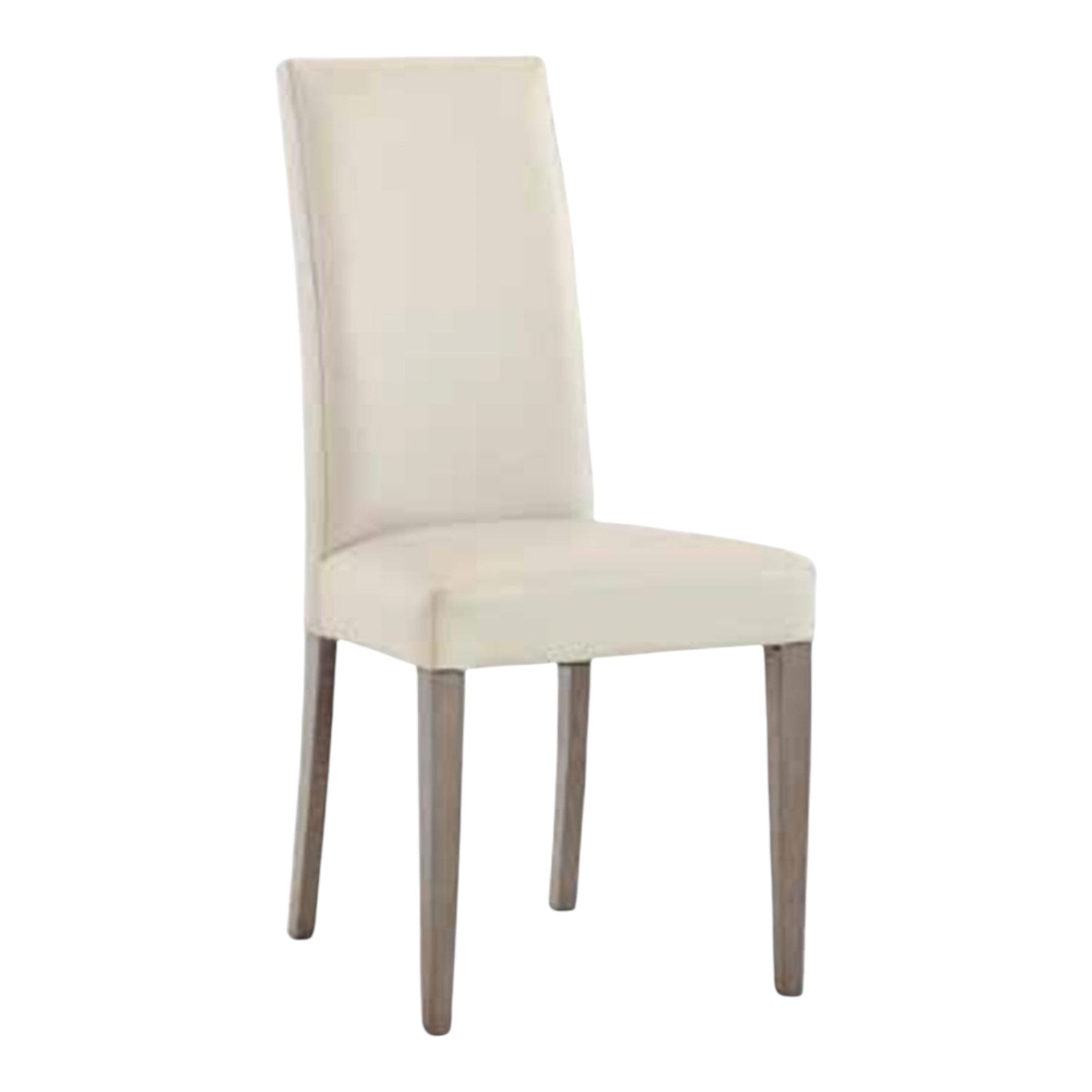 Set 2 sedie moderne legno ecopelle imbottita beige (578) - Mobili 2G