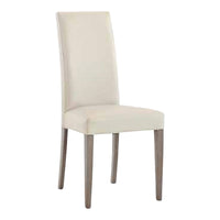 Set 2 sedie moderne legno ecopelle imbottita beige (578) - Mobili 2G