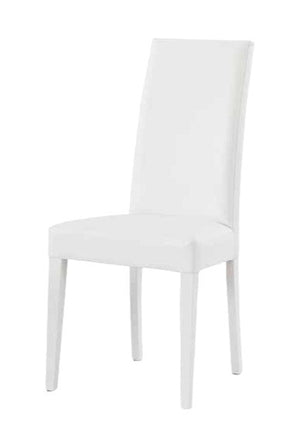 Set 2 sedie moderne legno ecopelle imbottita bianco (577) - Mobili 2G
