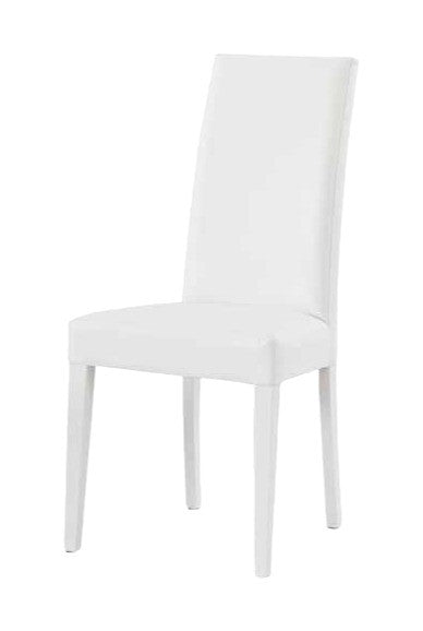 Set 2 sedie moderne legno ecopelle imbottita bianco (577) - Mobili 2G