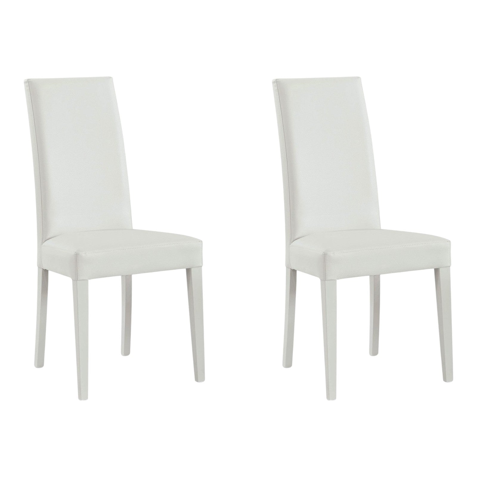 Set 2 sedie moderne legno ecopelle imbottita bianco (577) - Mobili 2G
