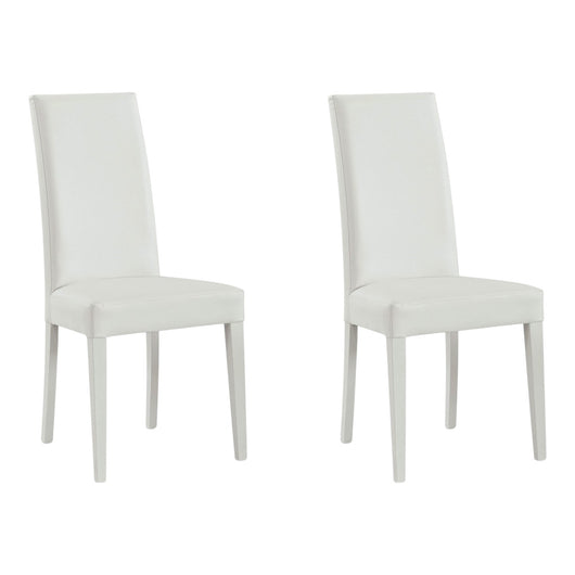 Set 2 sedie moderne legno ecopelle imbottita bianco (577) - Mobili 2G