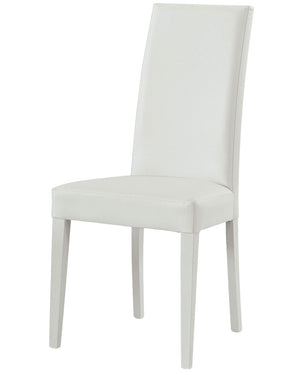 Set 2 sedie moderne legno ecopelle imbottita bianco (577) - Mobili 2G