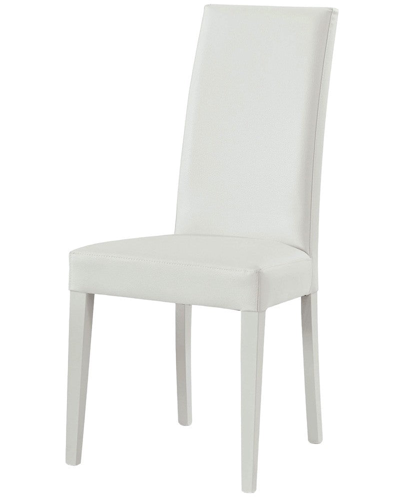 Set 2 sedie moderne legno ecopelle imbottita bianco (577) - Mobili 2G