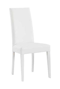 Set 2 sedie moderne legno ecopelle imbottita bianco (577) - Mobili 2G