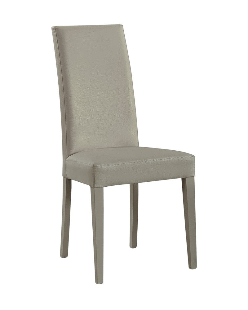 Set 2 sedie moderne legno ecopelle imbottita grigio (687) - Mobili 2G