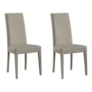 Set 2 sedie moderne legno ecopelle imbottita grigio (687) - Mobili 2G
