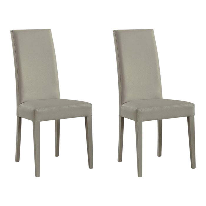 Set 2 sedie moderne legno ecopelle imbottita grigio (687) - Mobili 2G