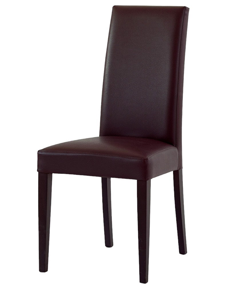 Set 2 sedie moderne legno ecopelle imbottita marrone (576) - Mobili 2G