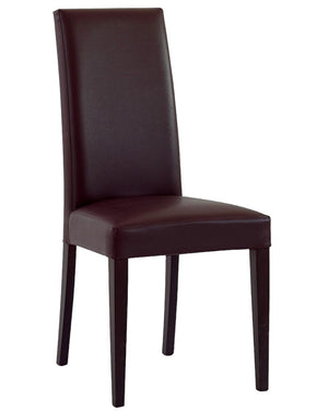 Set 2 sedie moderne legno ecopelle imbottita marrone (576) - Mobili 2G