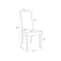 Set 2 sedie moderne legno ecopelle imbottita antracite - Mobili 2G