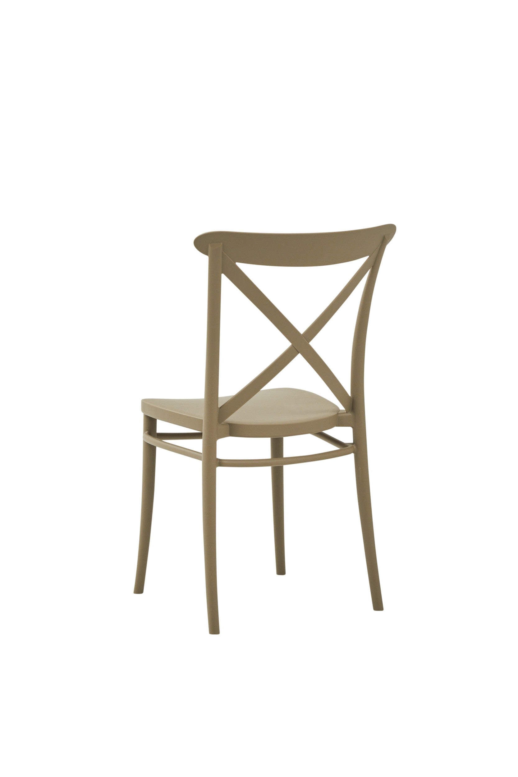 Set 2 sedie moderne polipropilene tortora 51x51x87 - Mobili 2G