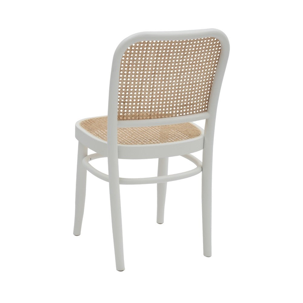 Set 2 sedie paglia di vienna in legno bianco 45x47x87 - Mobili 2G