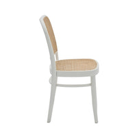 Set 2 sedie paglia di vienna in legno bianco 45x47x87 - Mobili 2G